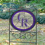 Colorado Rockies MLB Stained Glass Outdoor Yard Sign