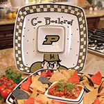 Purdue Boilermakers NCAA College 14" Gameday Ceramic Chip and Dip Tray