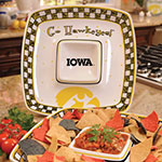 Iowa Hawkeyes NCAA College 14" Gameday Ceramic Chip and Dip Tray
