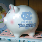 North Carolina Tarheels UNC NCAA College Ceramic Piggy Bank