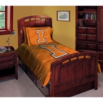 Illinois Fighting Illini NCAA College Twin Comforter Set 63" x 86"