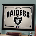 Oakland Raiders NFL Framed Glass Mirror