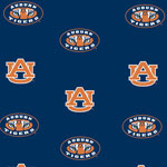 Auburn Tigers Fitted Crib Sheet - Blue