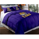 Louisiana State University LSU Tigers College Twin Chenille Embroidered Comforter Set with 2 Shams 64" x 86"
