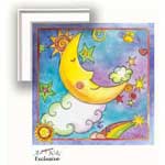 Twinkle Moon - Contemporary mount print with beveled edge