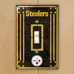 Pittsburgh Steelers NFL Art Glass Single Light Switch Plate Cover