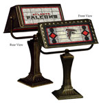 Atlanta Falcons NFL Art Glass Bankers Lamp