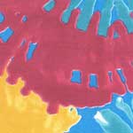 Tie Dye Swirl 16" square Throw Pillow