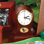 Houston Texans NFL Brown Desk Clock