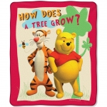 Winnie The Pooh Tigger & Pooh Growing Trees Entertainment 50" x 60" Micro Raschel Throw