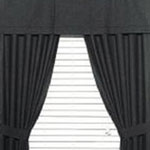 Team Denim Black Window Drape