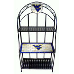 NCAA West Virginia Mountaineers Stained Glass Bakers Rack