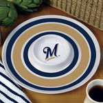 Milwaukee Brewers MLB 14" Round Melamine Chip and Dip Bowl