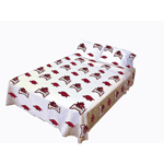 Arkansas Razorbacks 100% Cotton Sateen Full Sheet Set - White