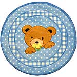 Teddy Center Blue Rug (39" Round)