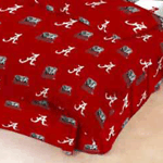 Alabama Crimson Tide 100% Cotton Sateen Full Bed Skirt - Red