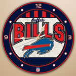 Buffalo Bills NFL 12" Round Art Glass Wall Clock
