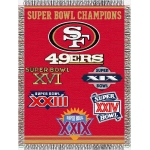 San Francisco 49ers NFL "Commemorative" 48" x 60" Tapestry Throw