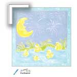 Nighty Ducks - Contemporary mount print with beveled edge