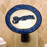 Milwaukee Brewers MLB Art Glass Nightlight