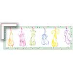 Pastel Ballet Shoes - Contemporary mount print with beveled edge