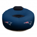 New England Patriots NFL Vinyl Inflatable Chair w/ faux suede cushions