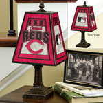 Cincinnati Reds MLB Art Glass Table Lamp