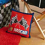 NASCAR In The Race Toss Pillow Square