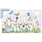 Garden Fence - Contemporary mount print with beveled edge