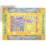 Zen Dragonfly - Contemporary mount print with beveled edge