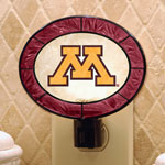 Minnesota Golden Gophers NCAA College Art Glass Nightlight