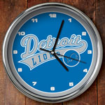 Detroit Lions NFL 12" Chrome Wall Clock