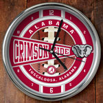 Alabama Crimson Tide NCAA College 12" Chrome Wall Clock