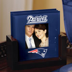New England Patriots NFL Art Glass Photo Frame Coaster Set