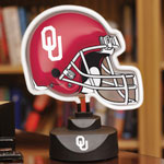 Oklahoma Sooners NCAA College Neon Helmet Table Lamp