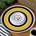 Pittsburgh Steelers NFL 14" Round Melamine Chip and Dip Bowl