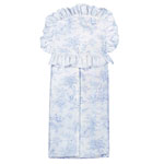 Isabella Blue Diaper Stacker - Toile 
