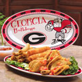 Georgia UGA Bulldogs NCAA College 12" Ceramic Oval Platter