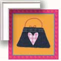 Tres Chic Check Purse - Contemporary mount print with beveled edge