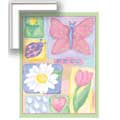 Springtime Garden I - Contemporary mount print with beveled edge