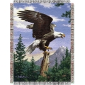 Hautman Bros. Eagle Perch  48" x 60" Metallic Tapestry Throw