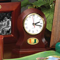 Miami Hurricanes UM NCAA College Brown Desk Clock