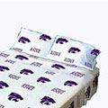 Kansas State Wildcats 100% Cotton Sateen King Pillowcase - White