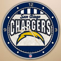 San Diego Chargers NFL 12" Round Art Glass Wall Clock
