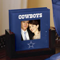 Dallas Cowboys NFL Art Glass Photo Frame Coaster Set