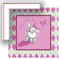 Mais Oui Poodle - Contemporary mount print with beveled edge