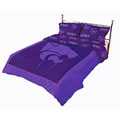 Kansas State Wildcats 100% Cotton Sateen Queen Comforter Set