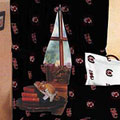 South Carolina Gamecocks 100% Cotton Sateen Long Window Drapes - 84" Black