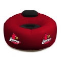 Louisville Cardinals NCAA College Vinyl Inflatable Chair w/ faux suede cushions
