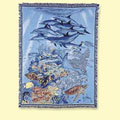 Guy Harvey Rendezvous Dolphins & Turtles Throw Blanket